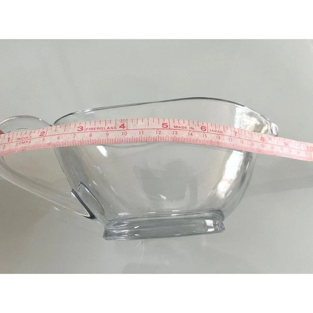 Anchor Hocking Clear Glass‎ Gravy Boat Sauce Server with Handle 8 Inch Long